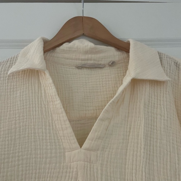 Soft Surroundings Key Biscayne Gauze Top Slub Cotton - Picture 7 of 8